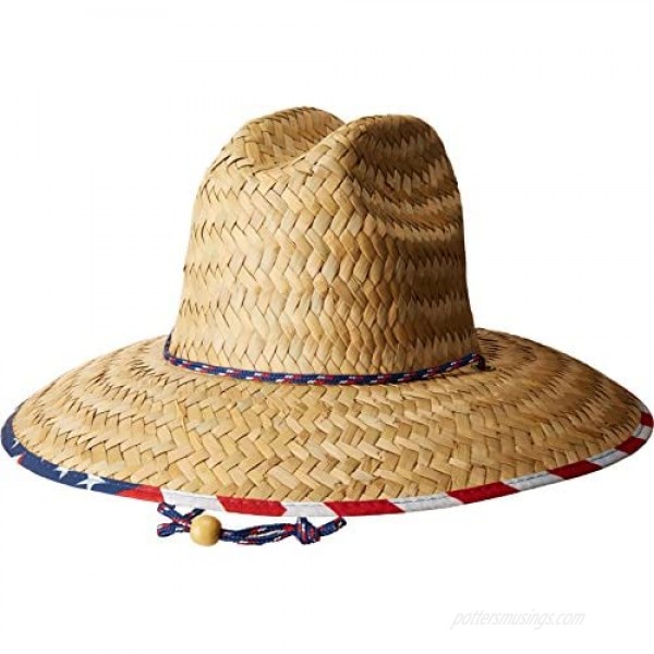 San Diego Hat Company Women's Rush Straw Lifeguard Hat with Fabric Band