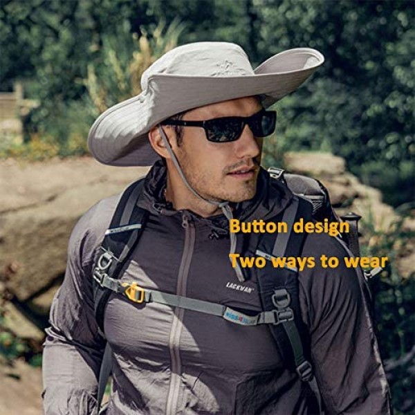 Sun Hat Breathable Adjustable Sun Hat with UV Protection Wide Brim UPF 50+ for Men Women Fishing Hiking Camping Planting
