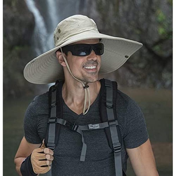 Super Wide Brim Men Fishing Sun Hats Garden Outdoor Travel Women Bucket Cap Hiking Safari Boonie Hat