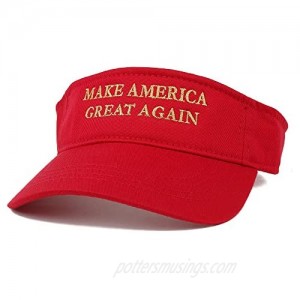Donald Trump Visor  Make America Great Again - Metallic Gold Embroidered Visor Cap