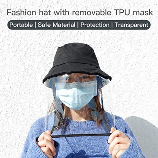 fancyfree Fashion Fishman Visor with Removable TPU Cover，Sun Hat Visor with Transparent Shield for Women and Men