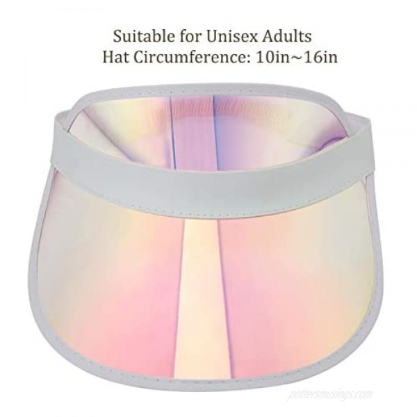 Outdoor Unisex Clear Visor Hat UV Protection Transparent Colorful Visor Sun Cap for Beach