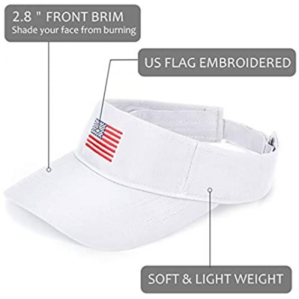 Sun Visor Sports Twill Plain Hat with Adjustable Strap for Men Women Outdoor Golf Tennis Running Jogging Hiking