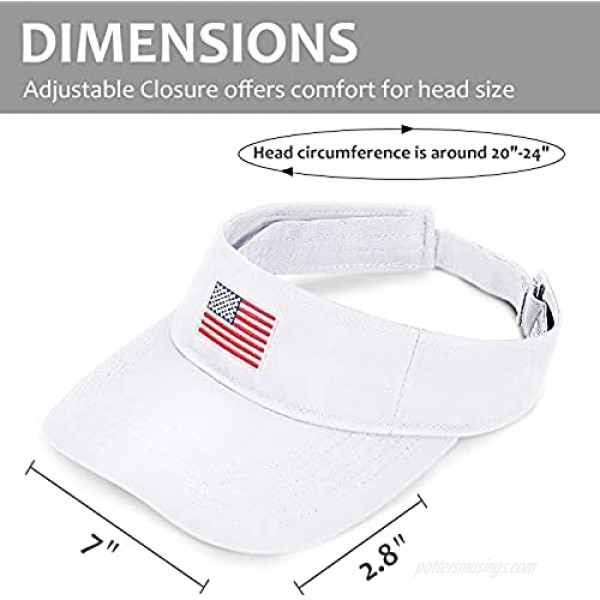 Sun Visor Sports Twill Plain Hat with Adjustable Strap for Men Women Outdoor Golf Tennis Running Jogging Hiking