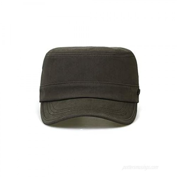 UNDERCONTROL Military Cadet Waxed Cap Adjustable Curved Visor Army Hat Unisex