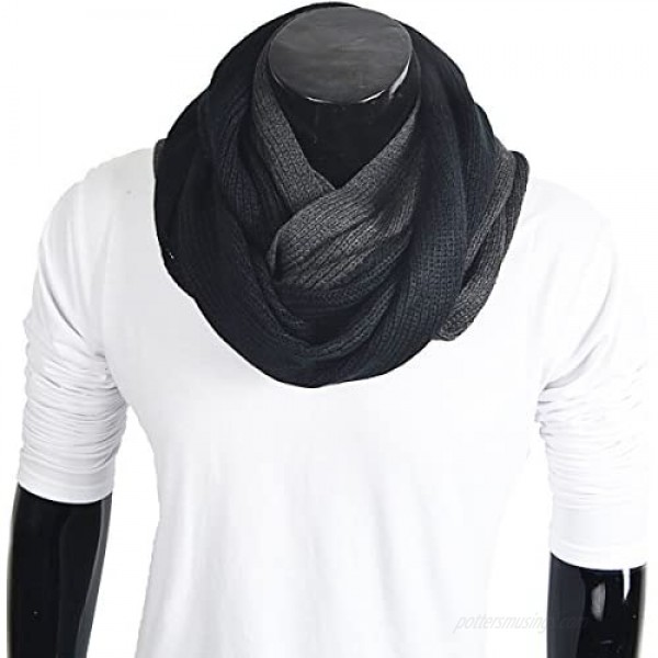 FORBUSITE Stylish Mens Cable Knit Infinity Scarf for Winter Soft and Warm