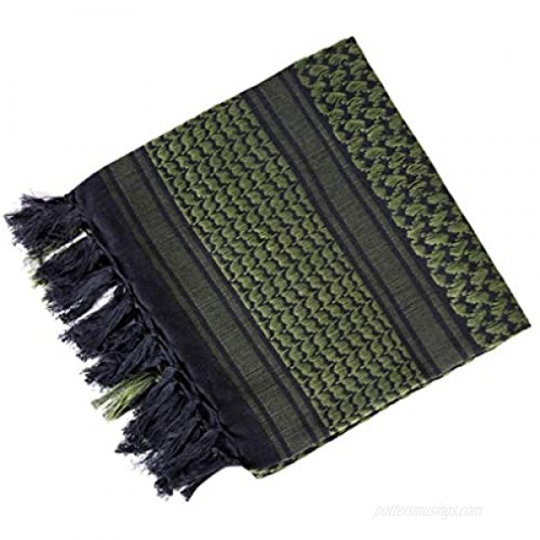 FREE SOLDIER Scarf Military Shemagh Tactical Desert Keffiyeh Head Neck Scarf Arab Wrap with Tassel 43x43 inches
