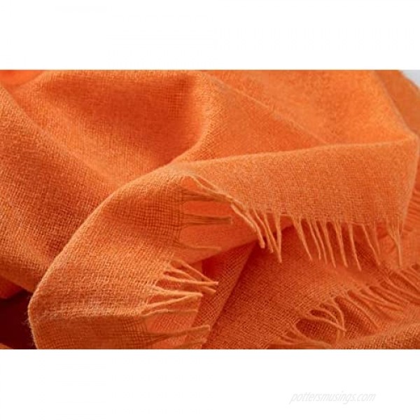 GIULIA BIONDI 100% made in Italy Cashmere Wool Scarf Shawl Wrap Fall Winter Heated Long Large Women Men