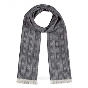 Inca Fashions - 100% Baby Alpaca Wool Scarf - Wide Herringbone  Extra Long & Warm for Men & Women