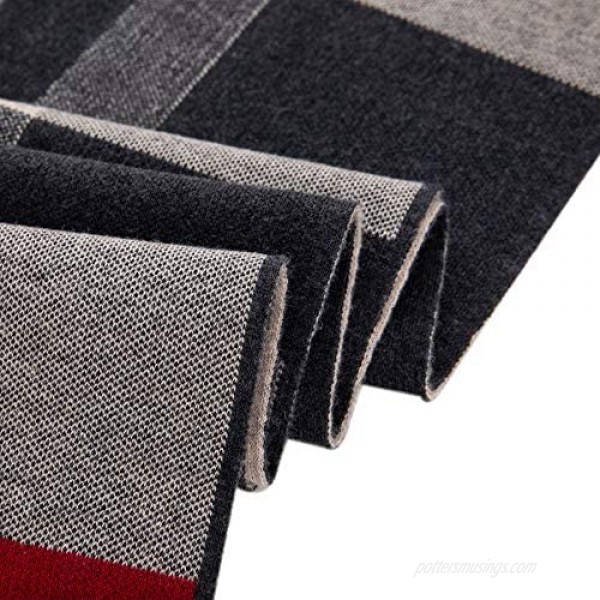 Lallier Men's 100% Merino Wool Scarf Long Winter Neckwear with Gift Box