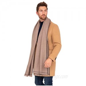 likemary Mens Scarf Merino Wool Oversize Muffler & Travel Blanket Wrap Shoreditch 100 x 200cm