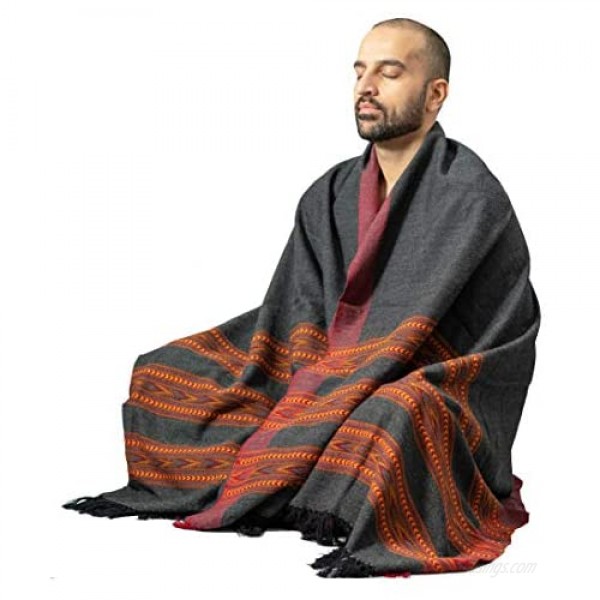 Meditation Shawl | Plain Meditation Blanket Prayer Shawl or Wool Wrap