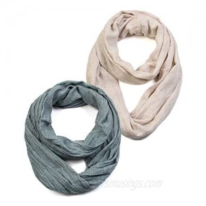 Scarfand's Cozy Lightweight Infinity Scarves For Men & Women Value Packs