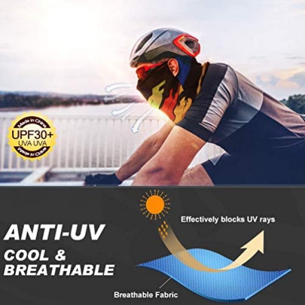 VBIGER Neck Gaiter Balaclava Face Cover Bandana UV Protection Seamless Bandanas for Men Women Fishing Cycling Hiking