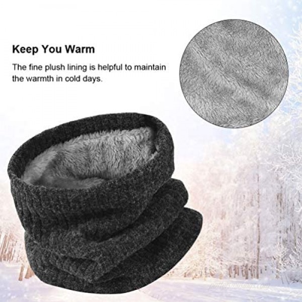 VBIGER Unisex Knitted Scarf Thick Winter Circle Scarf Thermal Neck Warmer for Outdoor Sports