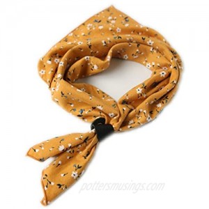 24''× 24'' Cotton Neckerchief for Men Multicolored Patterned Scarf with Buckle
