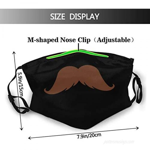 Adults Outdoor Face Mask Protective 5-Layer Activated Carbon Filters Bandana For Men Women