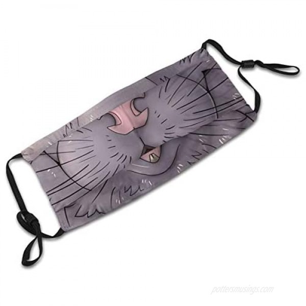 Animal Brown Rat Face Mask Scarf Reusable & Washable Adjustable Bandanas With 2 Filters For Anti Dust Outdoor