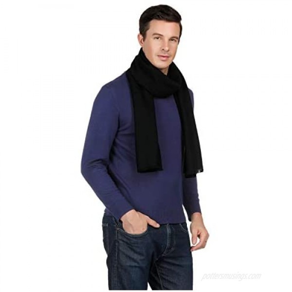 Coloris Edition Mens Winter Scarf 100% Pure Cashmere Fashion Scarf for Men Boys Long Soft Warm Men Scarf for Christmas Gift
