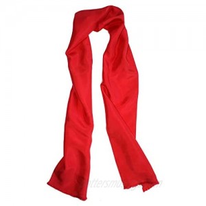 Dashing Red Silk Aviator Scarf by Royal Silk – Pure 100% Silk – 8” x 60”