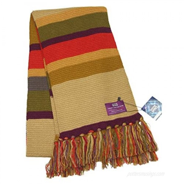 Doctor Who Scarf - Fourth Doctor (Tom Baker) Shorter Scarf - Official BBC Licensed Merchandise by LOVARZI
