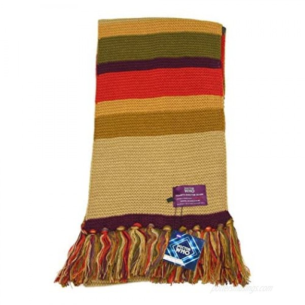 Doctor Who Scarf - Fourth Doctor (Tom Baker) Shorter Scarf - Official BBC Licensed Merchandise by LOVARZI
