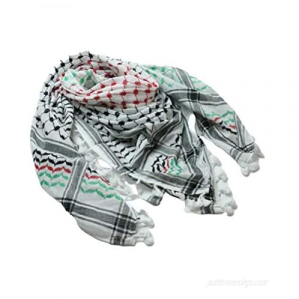 Palestinian Kufiya Hight Quality Arab Keffiyeh Scarf 4747 Shemagh Cotton