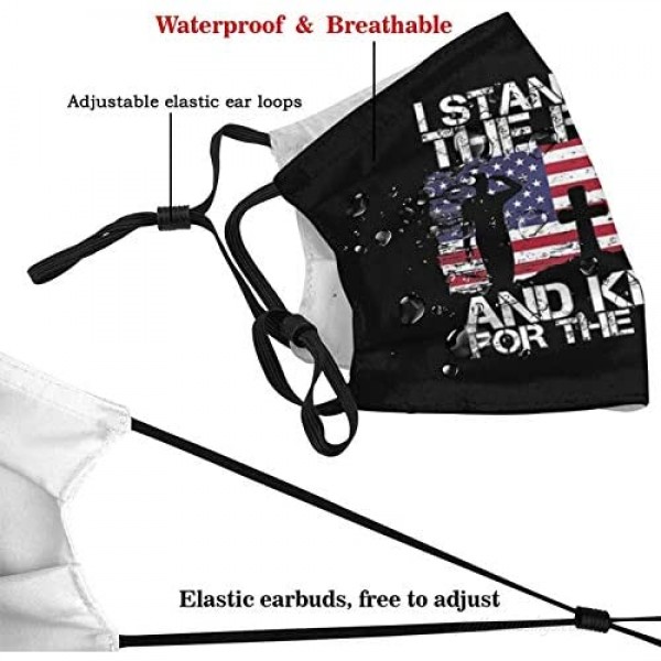 Patriotic America Face Mask Scarf Washable & Reusable Breathable Bandana With 2 Filters For Men & Women