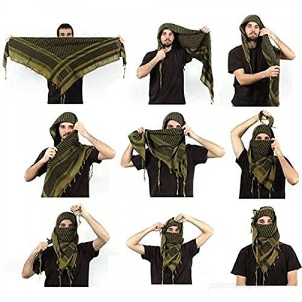 Yeieeo Tactical Desert Scarf Wrap Military Scarf Shemagh for Men