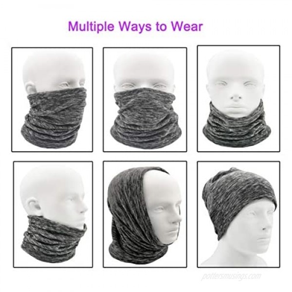 2 Pack Winter Neck Warmer Gaiter Ski Fleece Warm Windproof Face Scarf Cover Mask for Snowboard