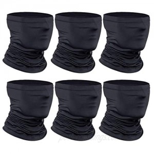 [6-Pack] Neck Gaiter Scarf Breathable Bandana Face Bandana Cover Cooling Neck Gaiter for Men Women Cycling Hiking Fishing.