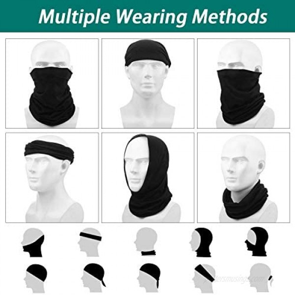 6 Pack UV Protection Faces Cover Neck Gaiter Balaclava Dust Protection and Ice Silk Cooling Arm Sleeves