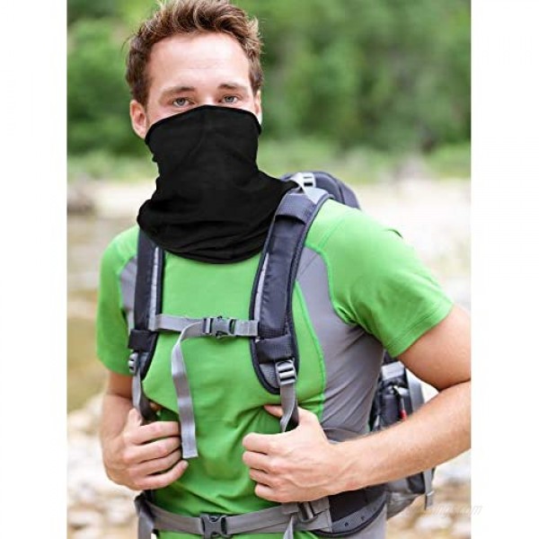 6 Pieces Summer Lightweight Neck Gaiter Sun Protection Face Covers Breathable Face Masks for Outdoor Activities