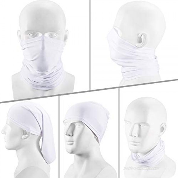 9 Pieces Unisex Sun UV Protection Neck Gaiter Breathable Face Bandana Elastic Cooling Face Cover for Men Women
