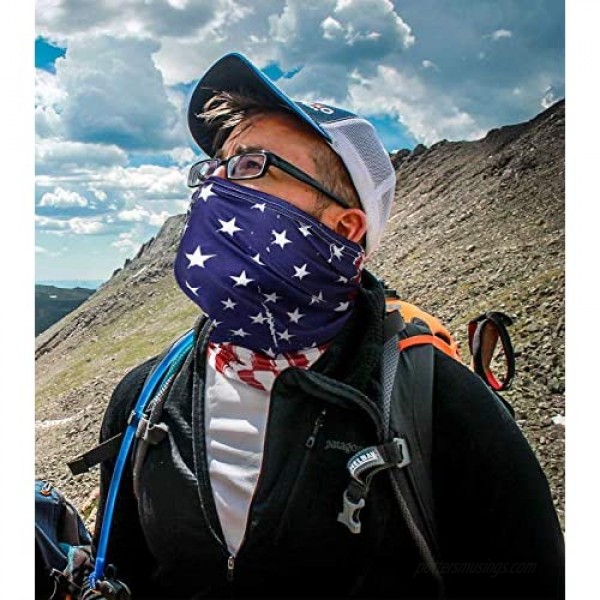 9Pcs Neck Gaiter Face Mask Bandana Flag Breathable Scarf Mask for Men Women for Fishing Motorcycle Sport&Outdoor Cover