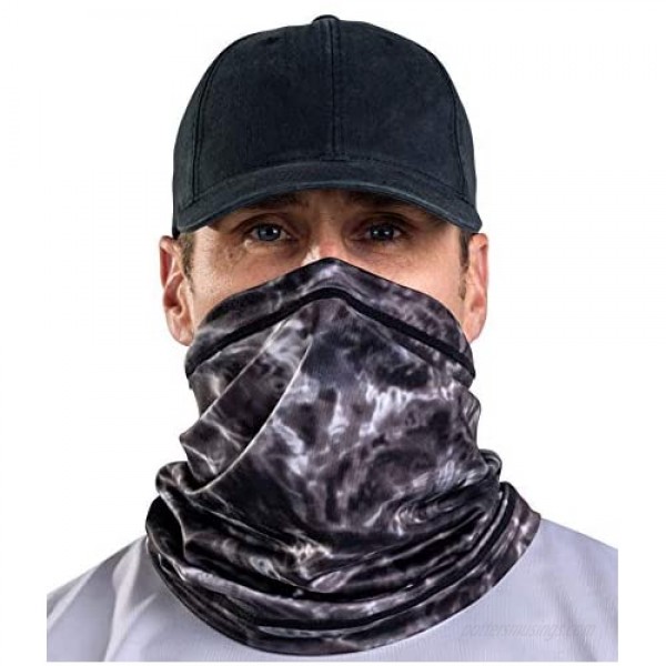 Aqua Design Adjustable Drawstring Neck Gaiter Face Mask All-Season Cover For Men