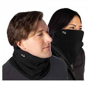 DG Hill (2 Pack) Thick Heat Trapping Thermal Neck Warmers Winter Neck Gaiter Set Fleece Lined