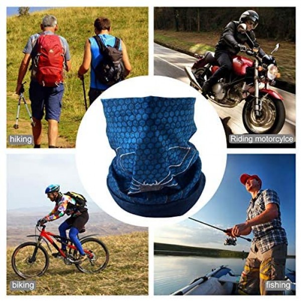 Jeanzer Neck Gaiter (3 Pack)，Reusable Face Cover for Hiking Running Cycling Motorcycle Dust Sun Protection