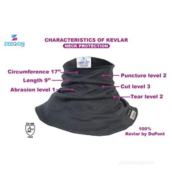 Kevlar Welding Neck Protection- Cut Scratch & Heat Resistant Neck Gaiter Protection for Both Men & Women