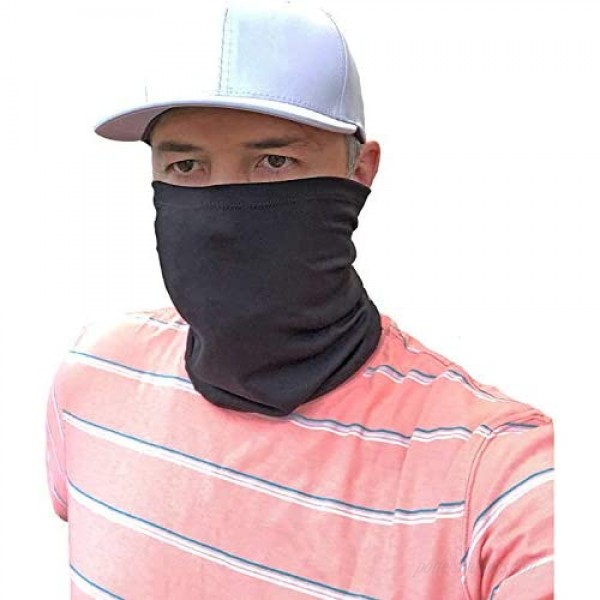 Neck Gaiter Ice Silk Cooling Sports Face Scarf for Dust Outdoors for Mens and woman Black