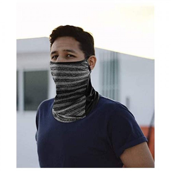 ROCKBROS Cooling Neck Gaiter with Ear Loops Bandana Face Scarf Mask for Men Women