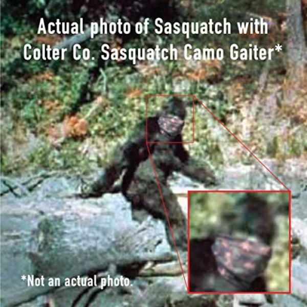 Sasquatch Camo Gaiter | Machine washable Microfiber Made in USA | Face Mask