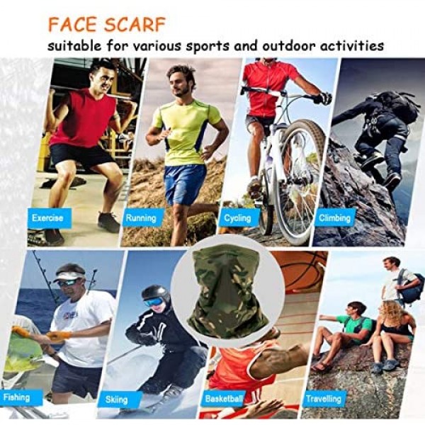 Winmida Face Scarf Neck Gaiters Bandannas for Outdoor Sports and Activities