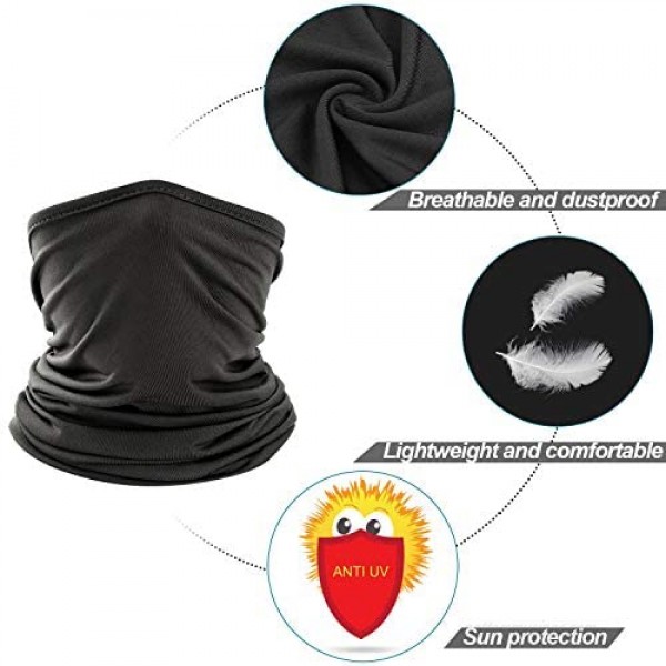 WTACTFUL UPF 50 Lightweight Cool Neck Gaiter Face Mask Protection Dust Sun Windproof for Outdoor
