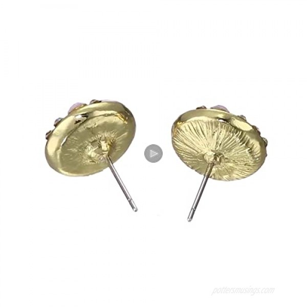 Betsey Johnson Faceted Bead Round Stud Earrings