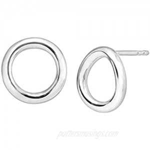 Silpada 'Karma' Open Circle Stud Earrings in Sterling Silver