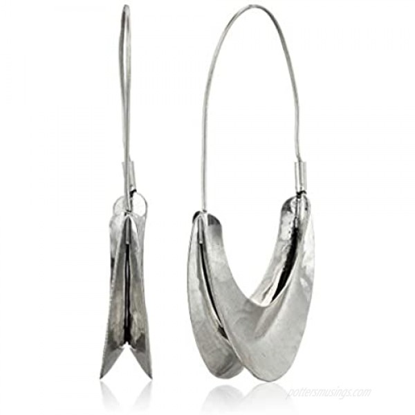 Lucky Brand Women's Silver Organic Hoop Earrings Silver One Size
