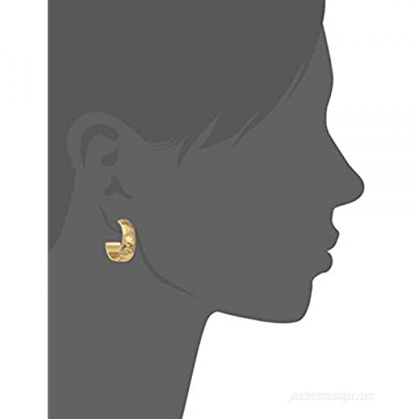 Nine West Classics Women's Polished Gold Tone Hoop Earrings