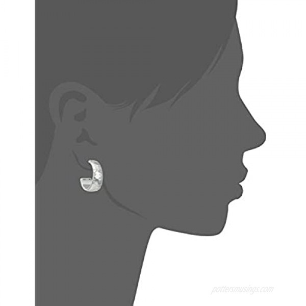 Nine West Classics Women's Polished Silver Tone Hoop Earrings