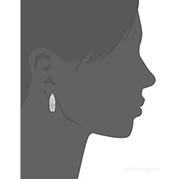 NINE WEST Women's Silvertone Twisted Hoop Earrings